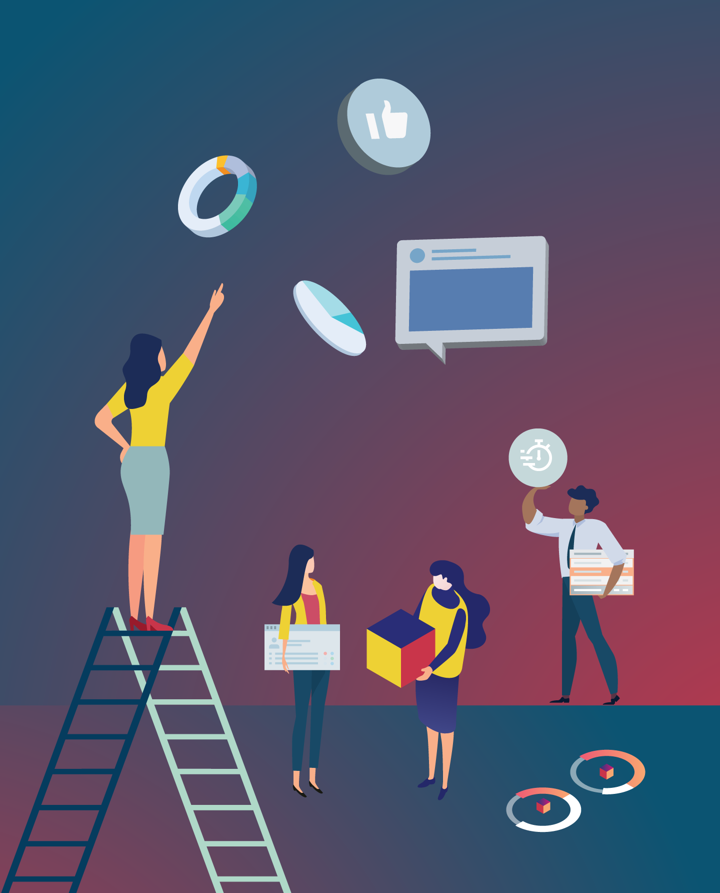 An abstract image illustrating event management