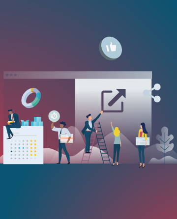 An abstract image illustrating marketing communications and engagement